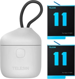 Wodoodporna ładowarka z 3 gniazdami Telesin Allin Box i 2 akumulatorami do GoPro Hero