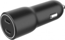 Ładowarka samochodowa z 2x USB-C PD 40W czarna