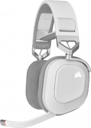 Corsair HS80 RGB Wireless gamingowy bezprzewodowy zestaw słuchawkowy z dźwiękiem przestrzennym, biały - 1 szt.