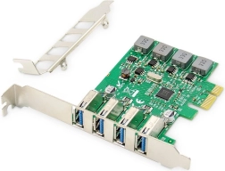 Karta PCIe z 4× portami USB 3.0 (Low Profile) – chipset VL805