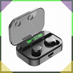 Bezprzewodowe słuchawki douszne z Bluetooth i powerbankiem z dotykowym sterowaniem