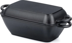 Żeliwna brytfanna 2w1 z pokrywką i patelnią grillową 3,5 l / 1,5 l