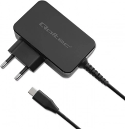 Qoltec GaN ładowarka USB‑C 65W czarna