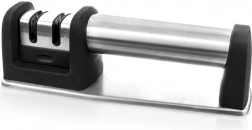 Ręczna dwustopniowa ostrzałka do noży ORION ze stali nierdzewnej