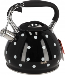 Czajnik czarny w białe kropki Berretti Cornelia 3L
