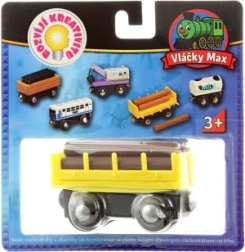 Vláčky Max wagonik z drewnem