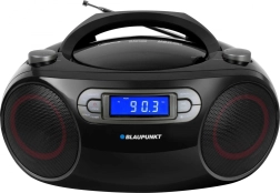 Przenośny boombox z FM, CD/MP3, USB, AUX, zegarem i budzikiem