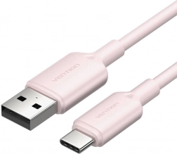 Kabel USB USB-A do USB-C 2.0 3A 2 m różowy Vention