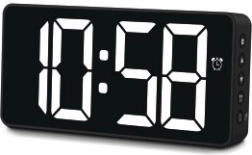 Elektroniczny budzik Bali z wyświetlaczem LED i termometrem