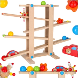 Drewniany tor kulkowy Montessori XXL