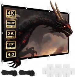 Ekran projekcyjny 120 cali 4:3