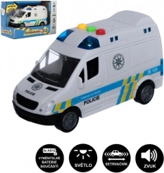 Policyjna furgonetka na napęd frykcyjny ze światłem i dźwiękiem, 15 cm