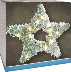 Świecąca gwiazda LED, 58 cm, ośnieżona sosna