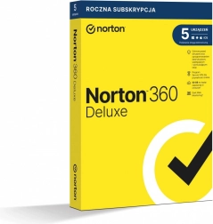 Norton 360 Deluxe - 50GB do tworzenia kopii zapasowych na 1 rok dla 5 urządzeń