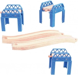 Drewniana konstrukcja mostowa do kolejek Bigjigs Rail