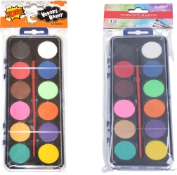 Farby akwarelowe 12 kolorów z pędzelkiem