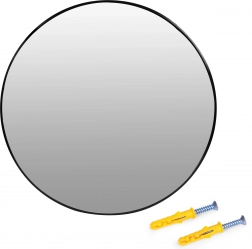 Lustro ścienne z czarną aluminiową ramą