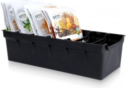 Czarny kuchenny organizer na przyprawy 30 × 13 × 8 cm