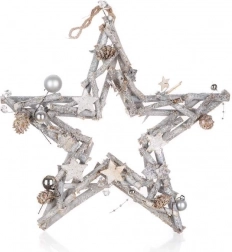 Zawieszana gwiazda bożonarodzeniowa 35 cm, naturalna
