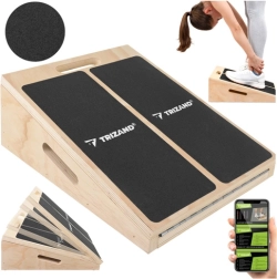 Drewniana skośna deska do rozciągania łydek TRIZAND