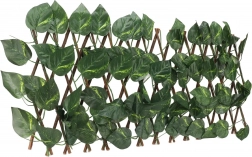 Rozciągana kratka z sztucznymi liśćmi na balkon i taras 290 × 60 cm