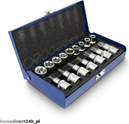 zestaw bitów torx i imbus 16 szt. w metalowym etui