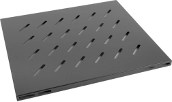 Stała półka do szafy rack 19'' czarna 1U 465x500 mm