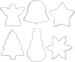 Zestaw ze stali nierdzewnej do wykrawania ciastek 6 szt.