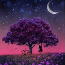 Malowanie diamentowe 5D – drzewo, zestaw 30 × 30 cm