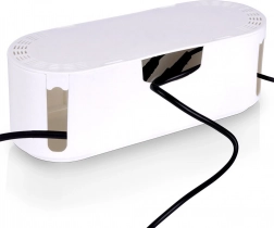 Biały organizer na kable z otworami wentylacyjnymi VILDE