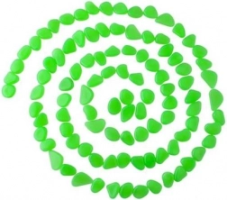 Świecące dekoracyjne kamyki do ogrodu i akwarium – 100 szt. – Zielony