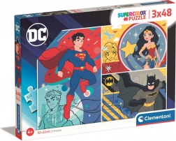 Puzzle 3×48 elementów DC Comics