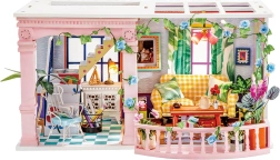 Robotime zestaw do budowy miniaturowego domu z tarasem