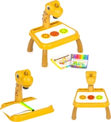 Projektor do rysowania z motywem dinozaura, 12 pisaków i 24 szablony