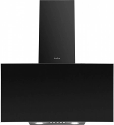 Czarny okap kominowy