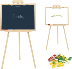 Jeujura drewniany stojak z wielofunkcyjną tablicą