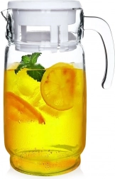 Szklany dzbanek z pokrywką 2 l