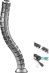 Organizer kabli na biurko MACLEAN MC-768 S, srebrny