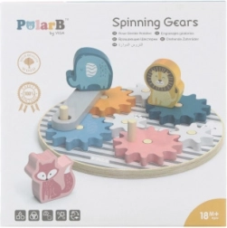 Drewniane zębate klocki dla dzieci ze zwierzątkami