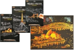 ARTLOVER obrazek do wydrapywania złoty — nocny widok na Operę w Sydney