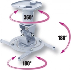 Sufitowy uchwyt do projektora 22 cm biały