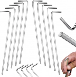 Stalowe śledzie namiotowe L 24 cm – zestaw 10 szt.