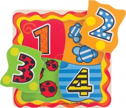 Drewniana układanka z liczbami 1–4 Bigjigs Toys
