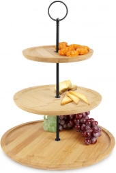 Trzypoziomowa bambusowa patera 35 cm