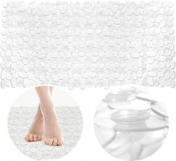 Przezroczysta antypoślizgowa mata łazienkowa 70 × 35 cm