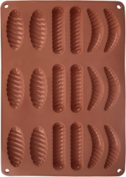 Silikonowa forma do ciasteczek i pralin, brązowa 33 × 24,5 × 1 cm