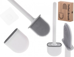 Silikonowa szczotka do WC z uchwytem – biała