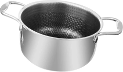 Garnek ze stali nierdzewnej COOKCELL 24 cm, 4,8 l z nieprzywierającą powłoką