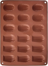 Silikonowa forma do ciasteczek i pralin 34 × 25 × 1 cm, brązowa