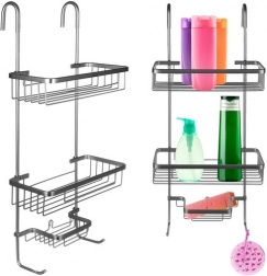 Wisząca półka prysznicowa srebrna